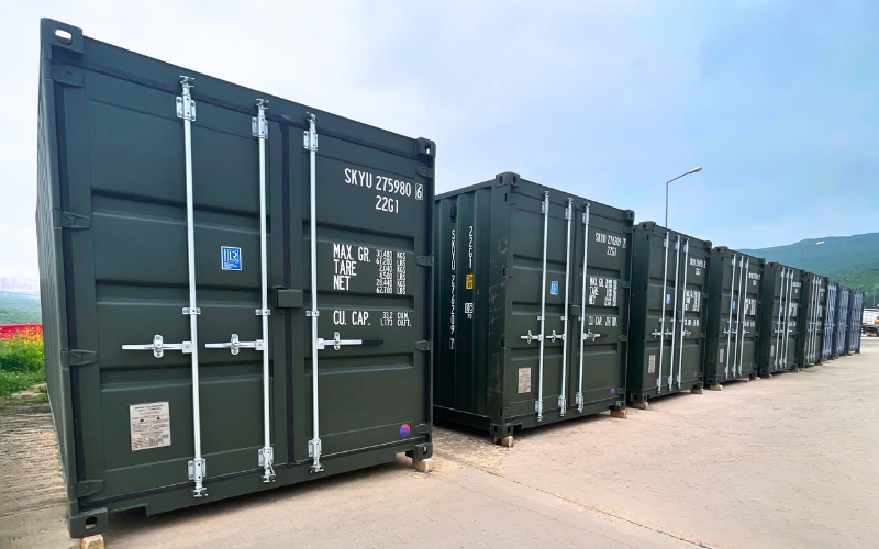 GMH-098 Container Model — on-site installation and commissioning with technicians setting up the containerized workshop